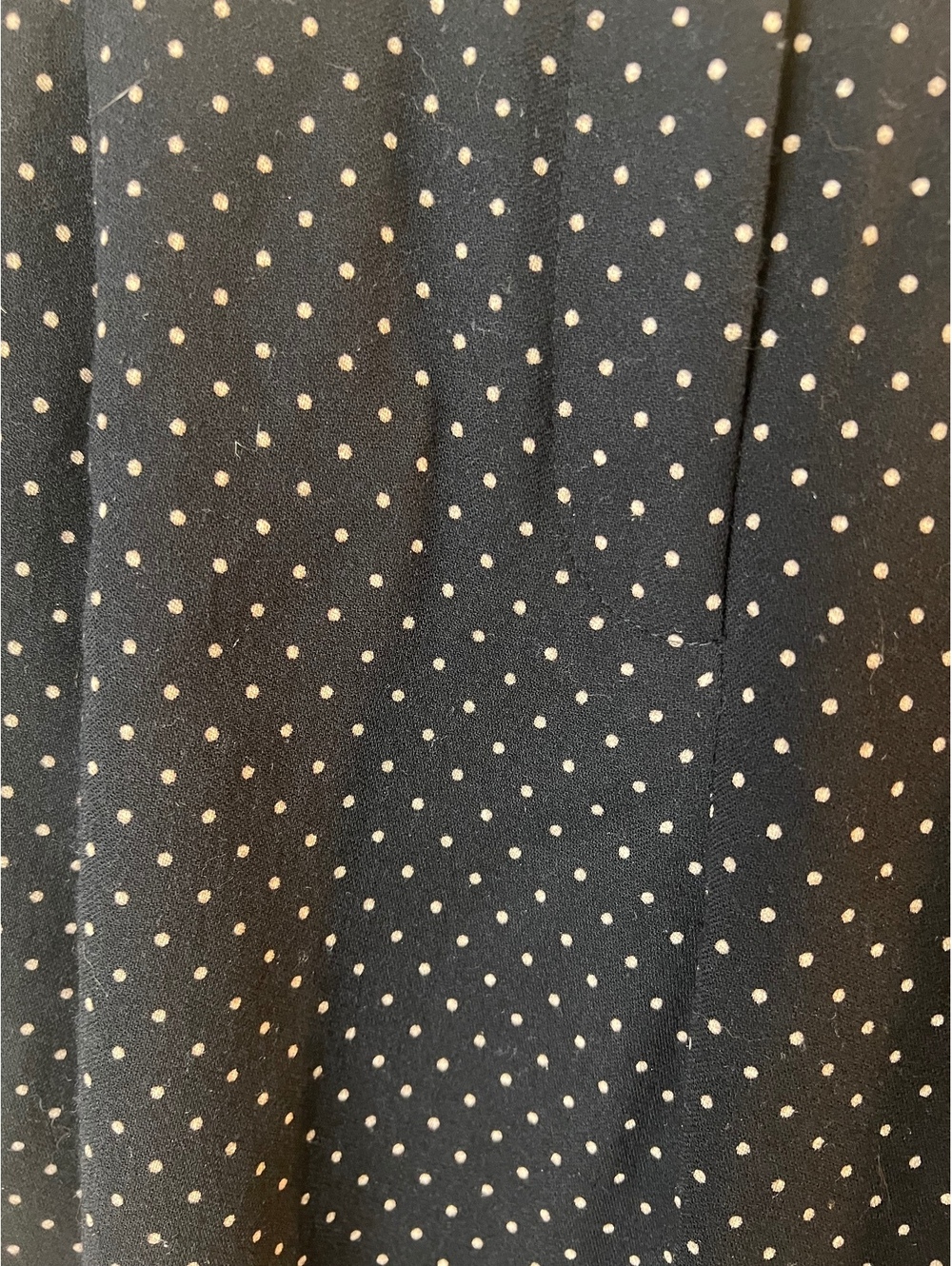 Akris Punto Black Polka Dot Wool Dress Pants 14 Tapered Elastic Ankle Pockets - Picture 5 of 9
